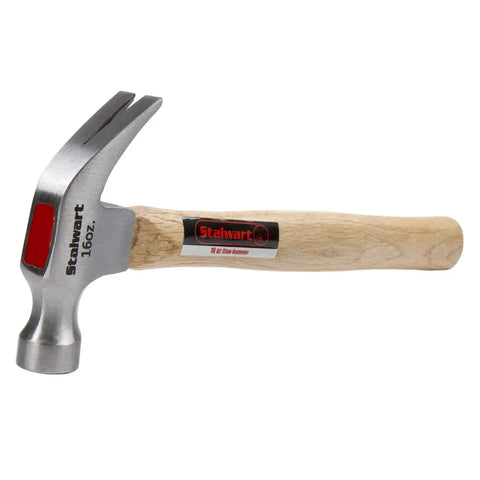 16 Ounce Claw Hammer Handy For DIY And Woodworking With Natural Wood Anti Vibration Handle And Drop Forged Steel Head Lightweight Durable Framing Hammer For Home Projects Repairs And Everyday Use - Side View