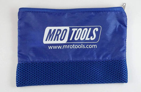 Blue carry bag for 50 Count One Eighth Inch Cleco Sheet Metal Fasteners With Pliers And Carry Bag For Auto Body Repair, Copper Finish, Made In USA, Temporary Fasteners For Quick Hold Downs And Fab Projects.
