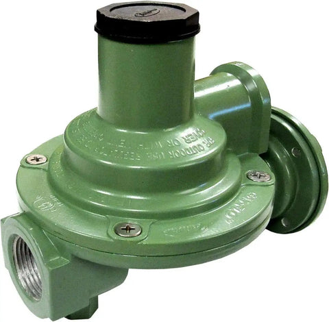 Compact Second Stage Low Pressure Propane Regulator With One Half Inch Inlet And Three Quarter Inch Outlet, Straight Through Design, 1,200,000 BTU Max Capacity, Adjustable Output From Nine To Thirteen Inches Water Column, Model GR-92812C Fairview