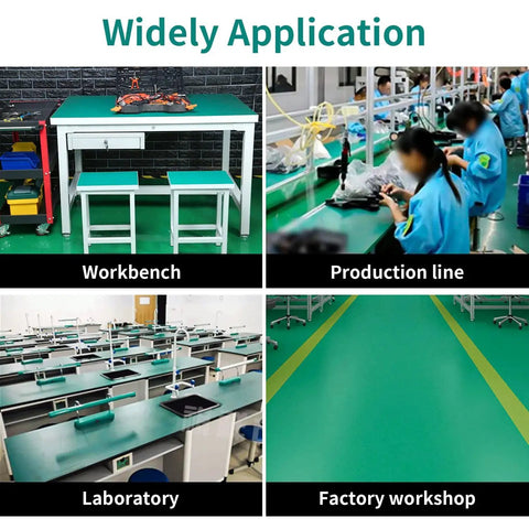 ESD Soldering Mat Roll For Circuit Repair in diverse settings such as workbench, production line, laboratory, and factory workshop.