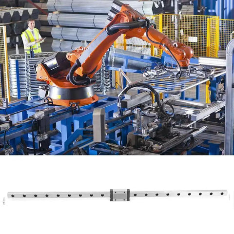 MGN12H Black Miniature Linear Rail Guide 12mm Width with Slide Block for Automation in Precision Equipment, 500mm