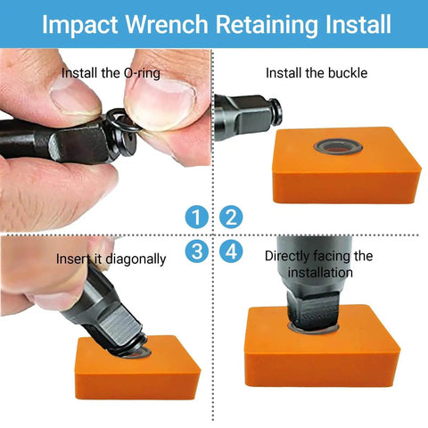 10 Pack Three Eighths Inch Impact Wrench Retaining Ring Clip Kit With O Ring And Anvil Install Tool installation step-by-step