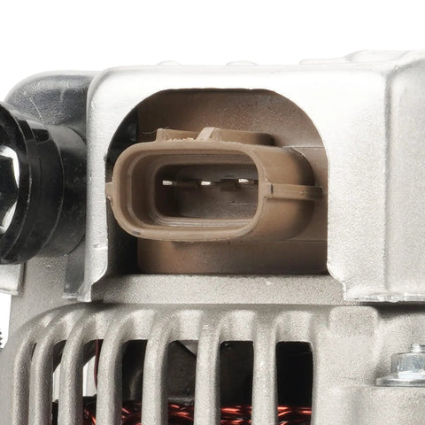 Close-up of Alternator Replacement For Toyota Corolla 2003 2008 Matrix Base XR Celica GT MR2 Spyder And Pontiac Vibe 2000 2005 80 Amp 13878N Plug And Play Easy Install Direct Fit High Output showing plug connection.