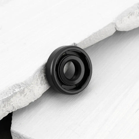 2 Pack 8x18x5mm Radial Oil Seal Replacement For Milwaukee 2771-20 Transfer Pump on white surface, black nitrile rubber
