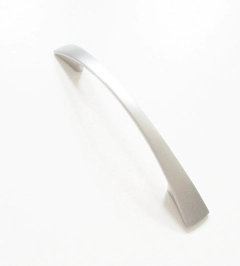 Arched Satin Nickel Cabinet Handle Drawer Pull For Kitchen Cabinets And Furniture, 96mm Center To Center Spacing, side view