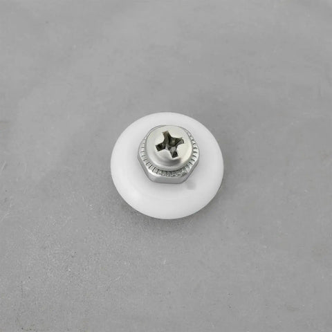 8 Piece Oval Edge Shower Door Rollers with Screws 19mm Diameter 6mm Thick Replacement Sliding Wheels for Glass Shower Doors