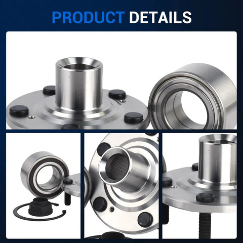 Close-up of Pair BR930580K Front Wheel Bearing And Hub Assembly For Honda CR V 2002 2006 And Element 2003 2011