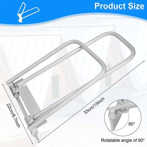 Metal Roof Eaves Locking Tool For Drip Edge Hemming And Standing Seam Lock Tool, 8 in by 13 in, 90° rotatable angle diagram