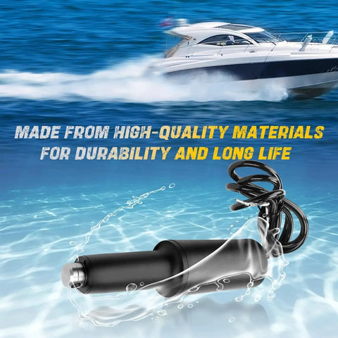 Beefy Boat Trim Tab Actuator With Two And A Quarter Inch Stroke For 101XD Marine Systems 12V, multicolor finish, water background