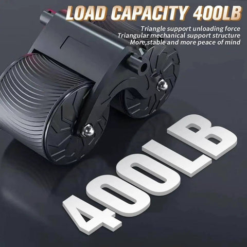 2026 Ab Roller with Timer and Knee Mat, Automatic Rebound Abdominal Wheel with 400lb Load Capacity Display
