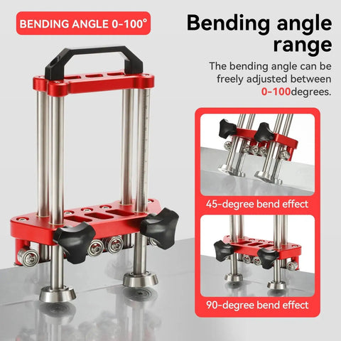 Sheet Metal Roller And Two Station Bender For Metal Roofing Tools And Fabrication 0 To 100 Degree Bends Lightweight Portable