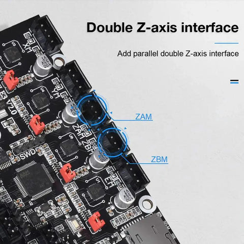 Silent 32Bit SKR Mini E3 V2 Control Board With TMC2209 UART Drivers showing double Z-axis interface