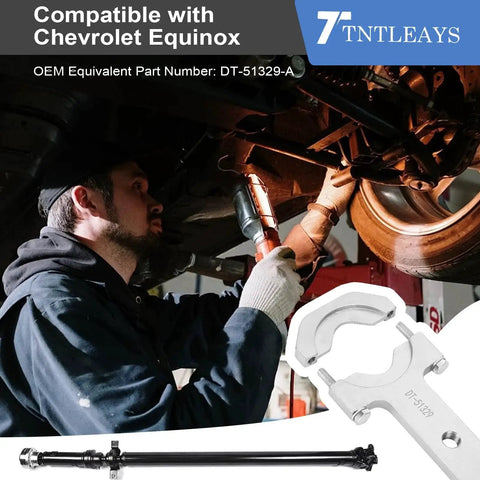 Mechanic using DT51329A Driveshaft Removal Adapter Tool Engineered for GM Vehicles Including Chevrolet Equinox Traverse XT5 Acadia and Buick