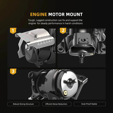 Engine Motor Mount Set for Escalade ESV 2015 to 2019 Silverado 1500 2014 to 2018 Yukon 2015 to 2019 front and side view