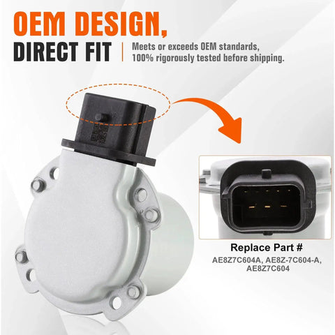 DSG Clutch Actuator Replacement Kit For Ford Focus And Fiesta Two Piece Fits 2012 2017 Focus And 2011 2017 Fiesta Replaces AE8Z7C604A Compatible With DPS6 6DCT250 6 Speed Transmission shown in detail, highlighting direct fit OEM design and replacement part number description.