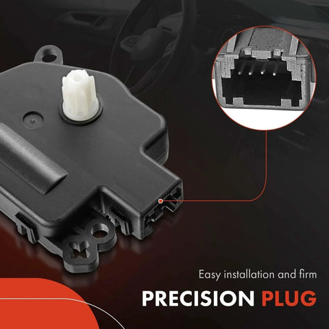 HVAC Heater Blend Door Actuator For Ford Mustang 2010-2014 Main Temperature Control Replacement AR3Z19E616A Fits Manual And Dual Zone Auto Systems A-Premium, close-up view of actuator and precision plug.