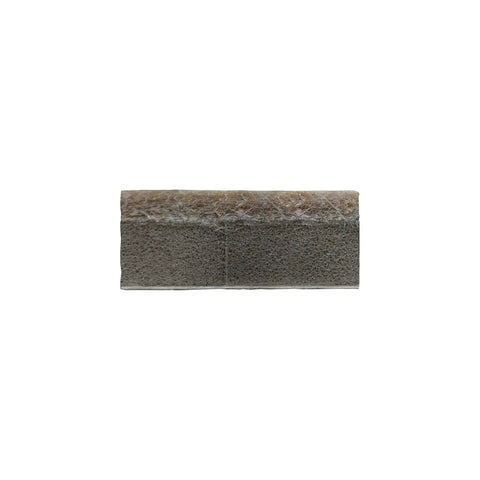 Side view of 1 Inch Round Self Adhesive Felt Furniture Sliders for Hard Floors, showing foam core and felt texture, Beige, Set of 8.