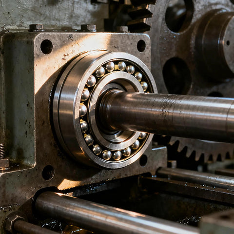 uxcell thrust ball bearing, chrome steel, 40mm bore, 60mm OD, mounted on a shaft