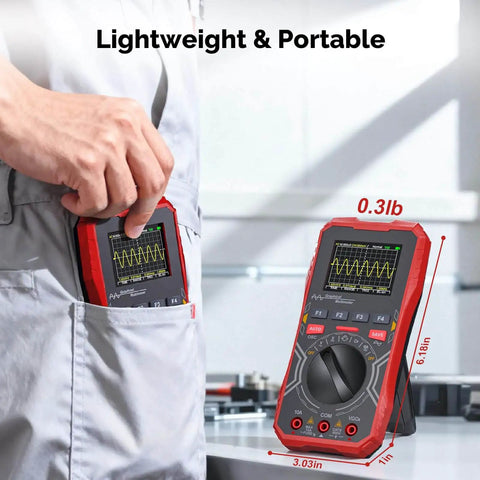 2 In 1 Handheld Oscilloscope And Multimeter Combo For Electronics DIY in pocket, 1MHz Bandwidth, lightweight digital display