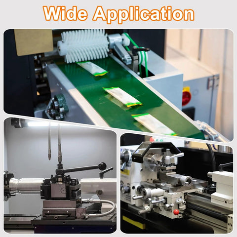 Wide application of 2Pcs M12 Adjustable Knob Handles in lathe and packaging machinery, showcasing versatile uses and machinery interface.