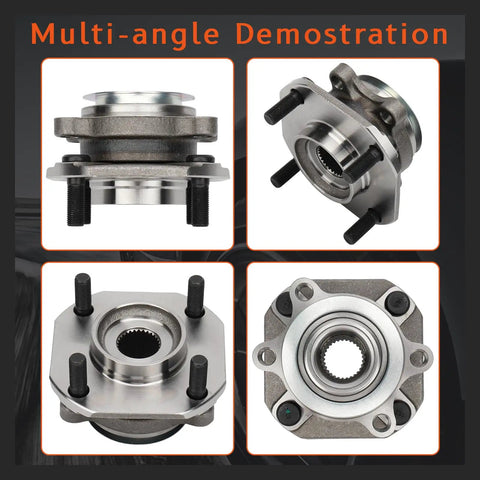 Multi-angle views of Front Wheel Hub And Bearing Assembly With ABS Encoder For Nissan Sentra 2007 2008 2009 2010 2011 2012 2.0L