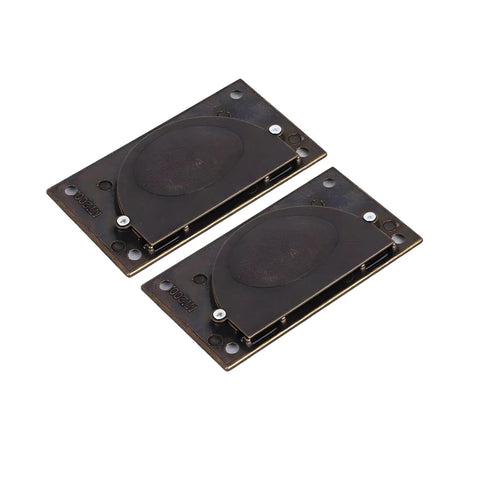 2 Pack 3.6 By 2 Inch Antique Style Bronze Recessed Door Pulls With Mounting Screws For Cabinets And Drawers Vintage Recessed Hardware