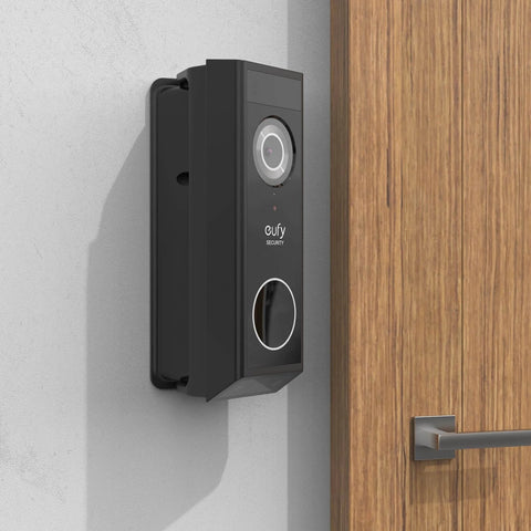 Adjustable Angle Mount For E340 Video Doorbell, 0 To 35 Degree Tilt, No Fuss Easy Install, Solid Black Mount Installed