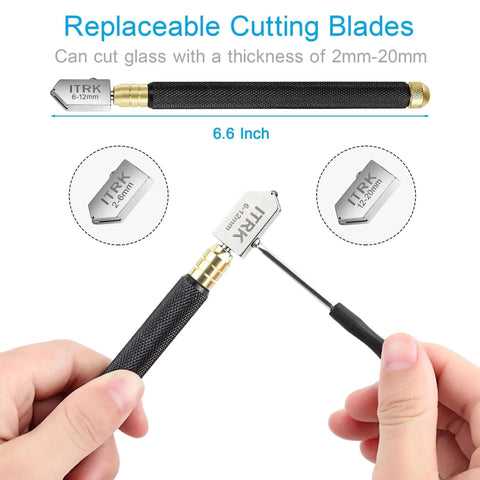 Glass Cutter 2mm to 20mm Pencil Style Oil Feed With Carbide Tip For Glass Mirrors Tiles Mosaic Upgraded Cutting Tool in hand