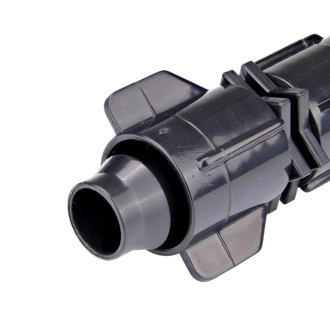 Raindrip S5600UB universal drip irrigation coupling, black, for 1/2, 5/8, and 0.710-inch tubing (close-up)