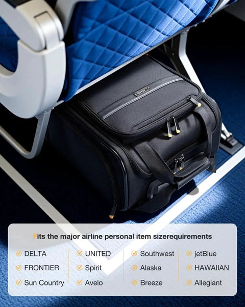 Underseat Carry On Luggage 16 Inch Softside With Detachable Spinner Wheels under airplane seat