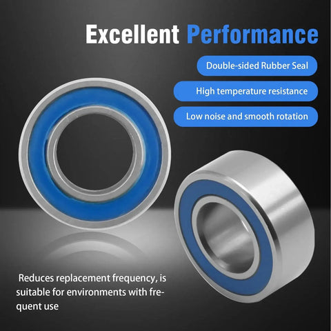 RC Ball Bearings Kit 5x11x4mm Pack Of 10 For Traxxas Slash Rustler Stampede with double-sided rubber seal and smooth rotation