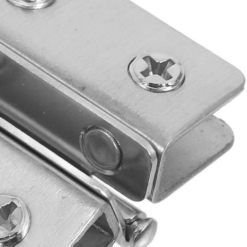 Close-up view of Heavy Duty Double Sided Stainless Steel Glass Door Hinges For Cabinets And Display Cases Quiet Smooth Operation