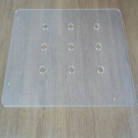 Transparent Acrylic Dog Hole Router Template Jig for Woodworking Pro Grade One Quarter Inch Thick Precision Drill Guide Board