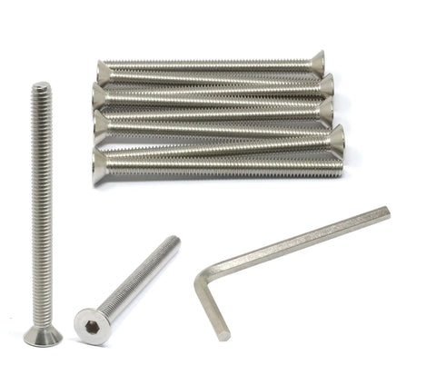 10 Pcs 5/16-18 By 4 Inch Stainless Steel 304 Hex Socket Flat Head Cap Screws Bolts Kit For Quick Projects Countersunk Head 0.312 Inch Diameter