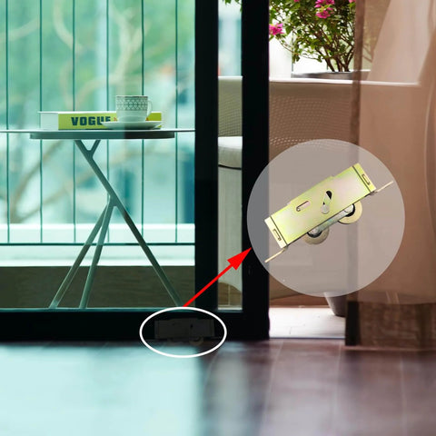 Heavy Duty Sliding Patio Door Tandem Roller Assembly For Glass Doors, 1-1/4 Inch Steel Ball Bearing Rollers For Smooth Glide