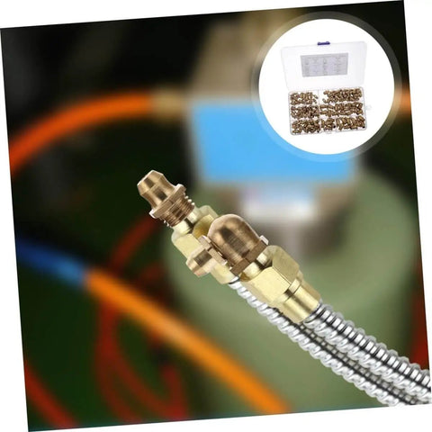 Copper Grease Nipples Assortment Kit With Zerk Fittings For Lubrication Straight And Angled Adapters For Bearings