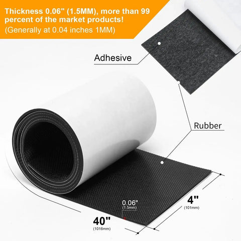 Non Slip Furniture Pads Self Adhesive Rubber Sheets 4 By 40 Inch Cuttable Anti Skid Pads for furniture stability