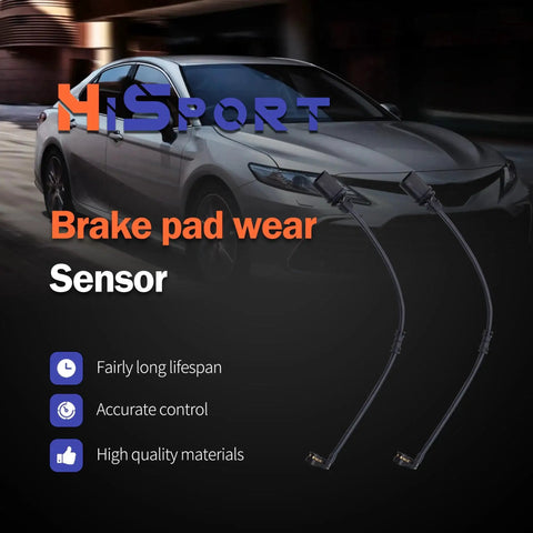HiSport front disc brake pad wear sensor pair with connectors (2 pcs)