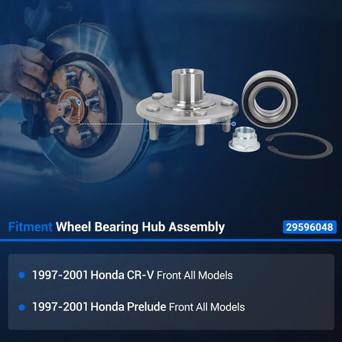 Front Wheel Bearing Hub Assembly 29596048 Fits 1997 To 2001 Honda CR V And Prelude Replaces OEM Hub Built To Last