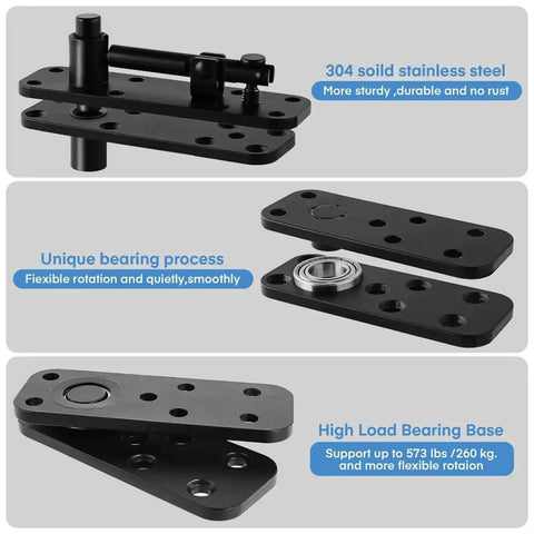 Heavy Duty Hidden Door Hinge For Wood Secret Door Hardware 360 Degree Rotating Concealed Hinge steel construction