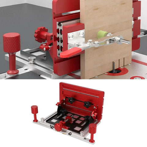 Adjustable Table Saw Push Handle With Aluminum Alloy Vertical Backer And Clamp, Secure Guide For Woodworking, 55-93° Adjustable Clamp