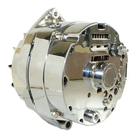 Chrome 10SI Self-Exciting Alternator For 1983 Buick Regal LeSabre And Chevy Suburban C10 C20 12 Volt 105 Amp CW Rotation With V1 Pulley Drop-In Replacement Chrome Finish Reliable Auto Part