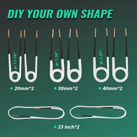 DIY long coil options for Powerful 1500W Induction Heater For Bolt Removal With 8 Coils And Rugged Case 110V Blue Tool
