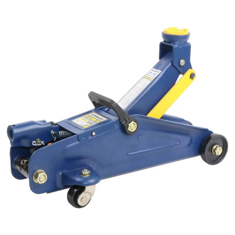 Beefy 2 Ton Trolley Jack For Cars And SUVs, Heavy Duty Hydraulic Floor Jack With Safety Valve, Lift From Five And One Eighth Inches To Twelve And Three Quarters Inches, Solid Steel Construction, Meets ASME PASE Standards