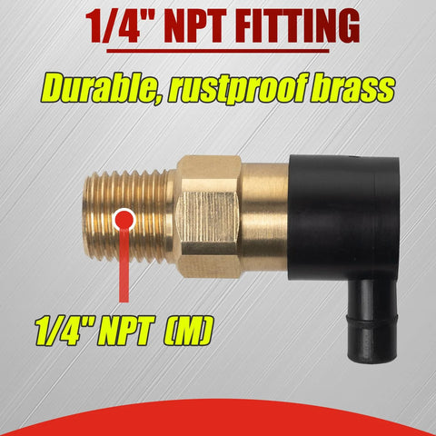 Brass thermal release valve for pressure washer pump with 1/4 in NPT fitting