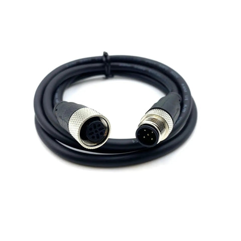 3.28ft M12 5 Pin Cable Connector Straight Aviation Plug Waterproof IP67 60V 4A Male To Female Sensor PVC Socket