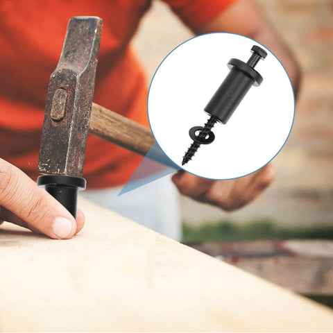 Person installing Adjustable Carbon Steel Sliding Barn Door Track Spacers with Tension Bolts and Heavy Duty Wall Connectors