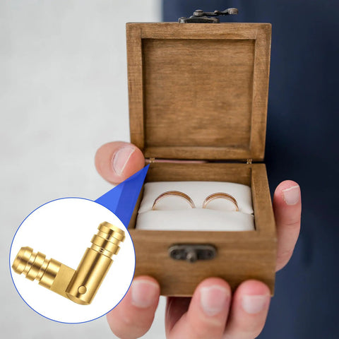 Brass Hidden Barrel Hinges 18 Pcs For Wood DIY Projects, Mini Cylinder Concealed Hinges 0.15x0.79 Inch for jewelry box lid
