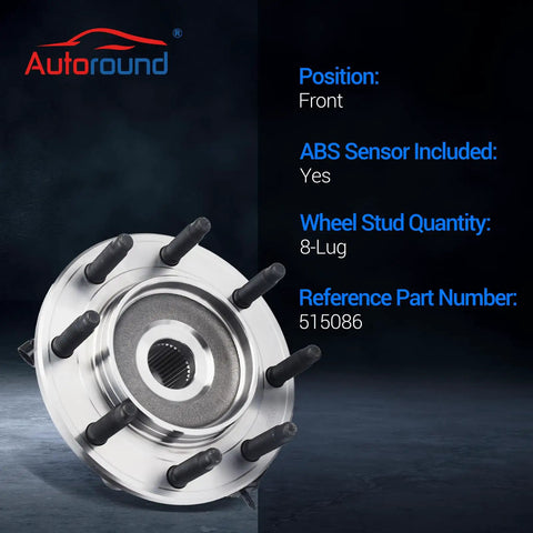 Front Wheel Bearing And Hub Assembly For 2001 To 2007 Chevy Silverado 1500 HD 3500 Avalanche Suburban 2500 And GMC Sierra