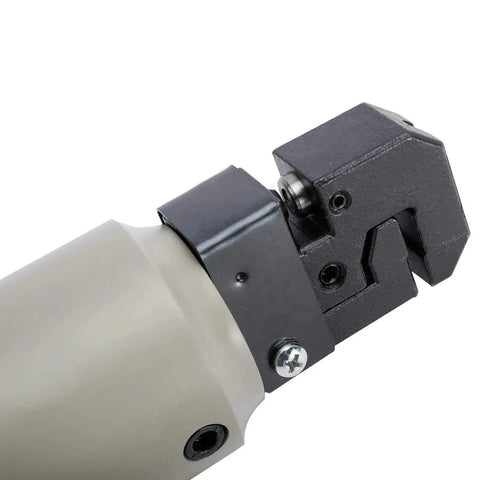 Close-up of 2 In 1 Hole Punch And Flange Tool for auto body repair and sheet metal flanging, showing metal punch mechanism.
